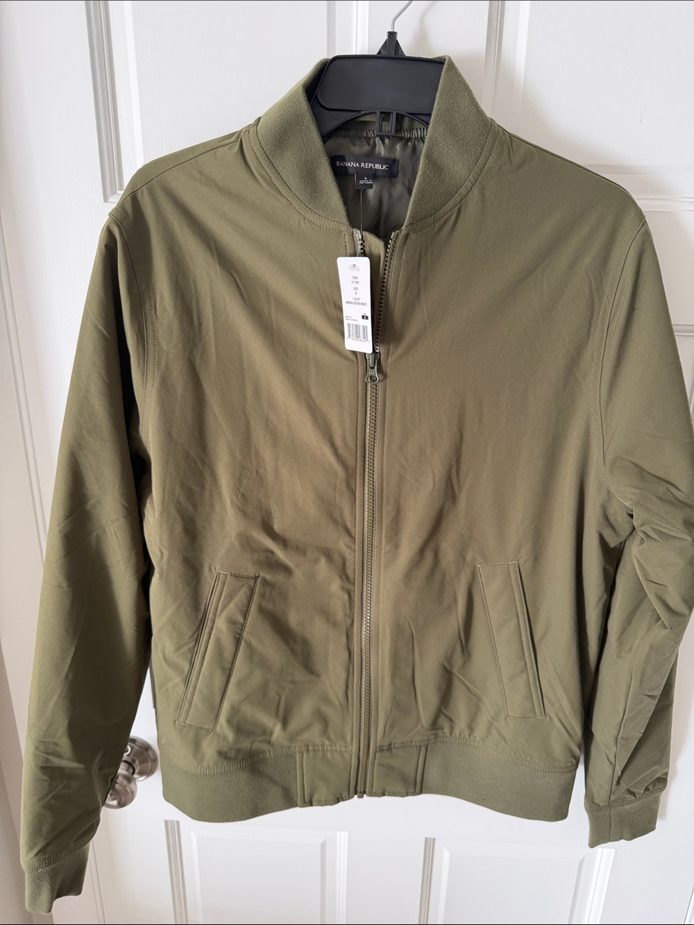 NWT Banana Republic Men's Olive Green Lightly Insulated Bomber Jacket Small